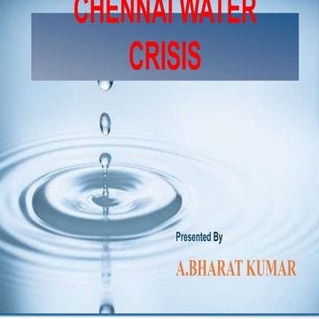 Chennai water crisis