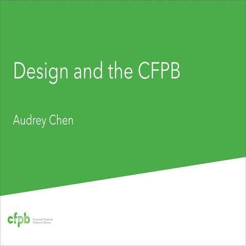 Design and the CFPB