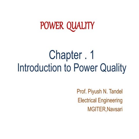 Introduction to Power Quality 