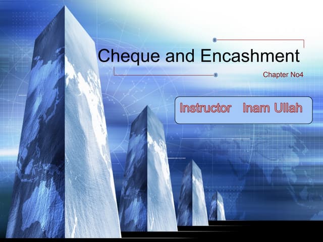 Cheque payment