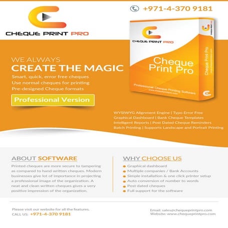 Cheque print pro brochure | PDF