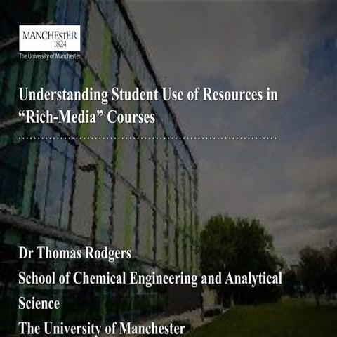 Understanding Student Use of Resources in "Rich-Media" Courses