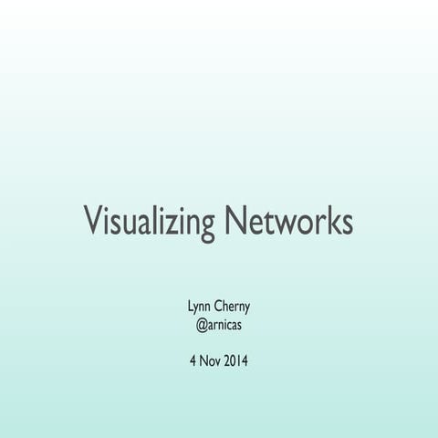 Visualizing Networks | PPT