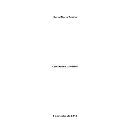 OPERAÇÕES UNITARIAS