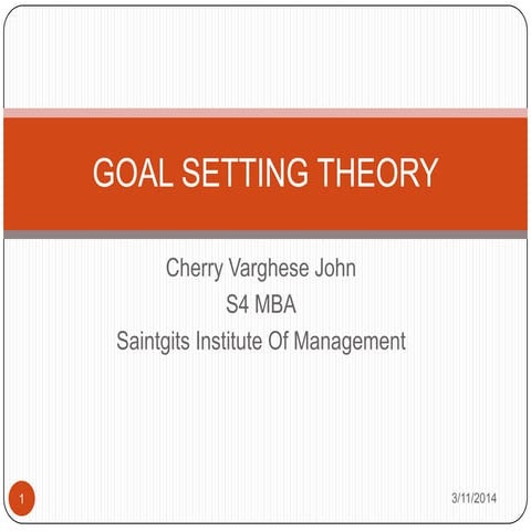 Goal Setting Theory
