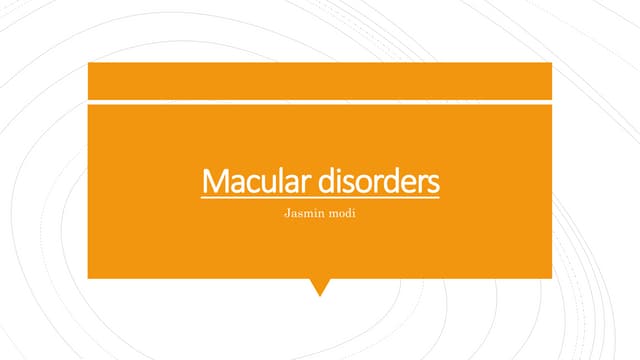 Macular dystrophies introduction to latest diagnostic method