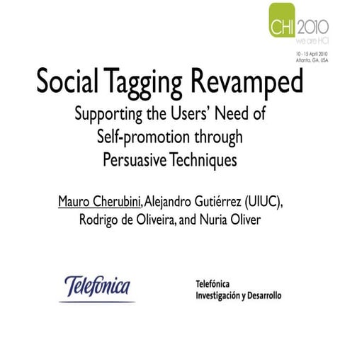 Social Tagging Revamped: Supporting the Users' Need of Self-promotion through...