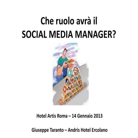 Che ruolo avrà il social Media Manager   Giuseppe Taranto
