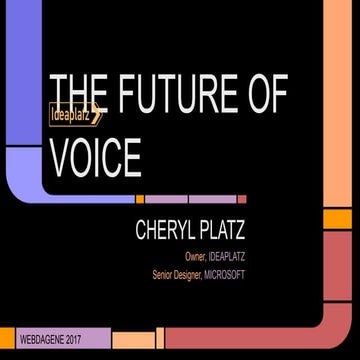 The voice of the future (en) – med Cheryl Platz