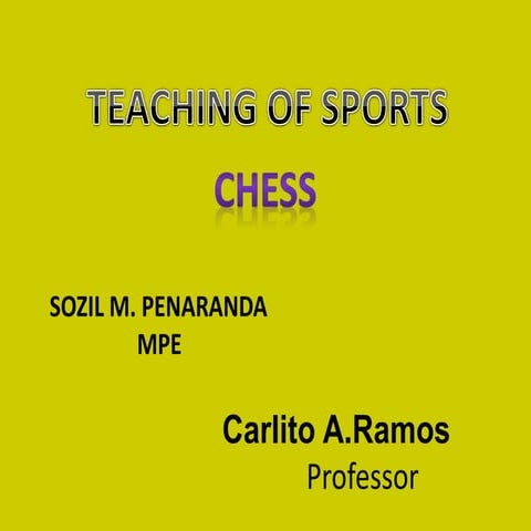 TEACHING OF SPORTS