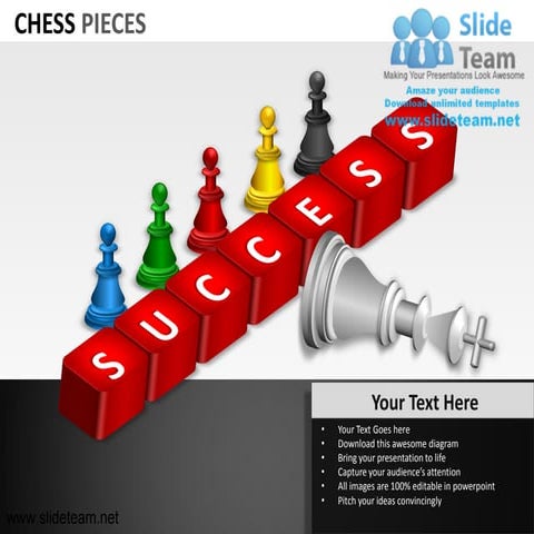 Chess pieces powerpoint ppt templates.