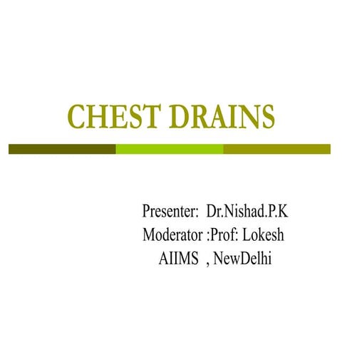 Chest Drains | PPT