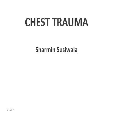 A very short description on Chest injury