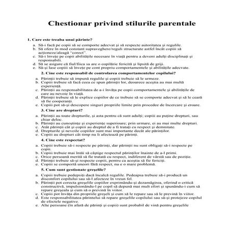 Chestionar privind-stilurile-parentale