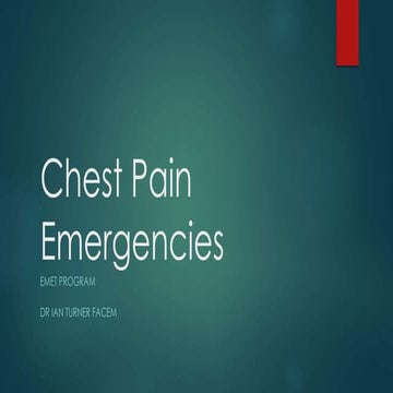 Chest pain emergencies | PPTX