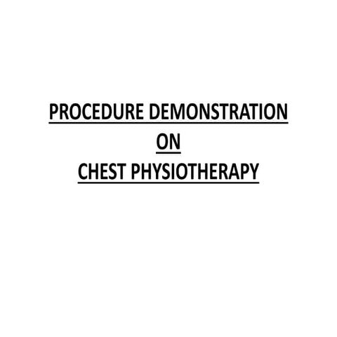 Chest physiotherapy, 