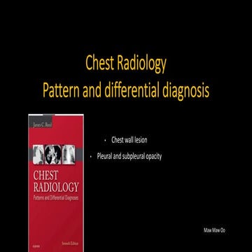 Chest radiology pattern and differential diagnosis ( chest wall and ...