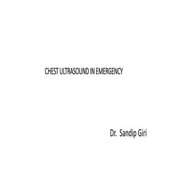 Chest ultrasound in emergency