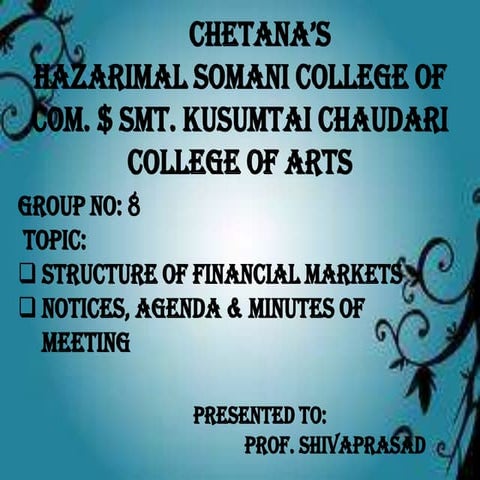 Chetana’s                   hazarimal somani college of com