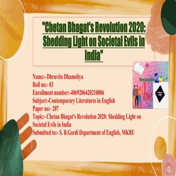 _Chetan Bhagat's Revolution 2020_ Shedding Light on Societal Evils in India_....