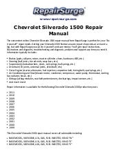 chevy silverado 2007 2008 2009 factory service repair manual