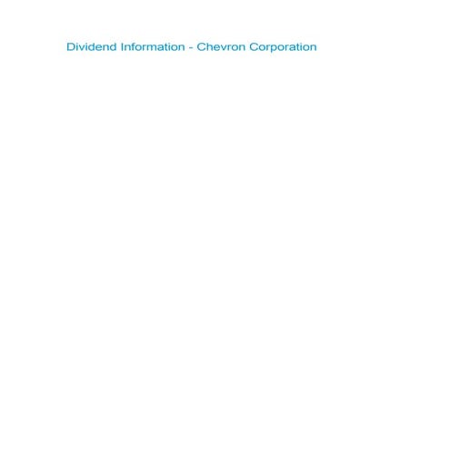 Chevron Corp_Stock Information_Dividend Information