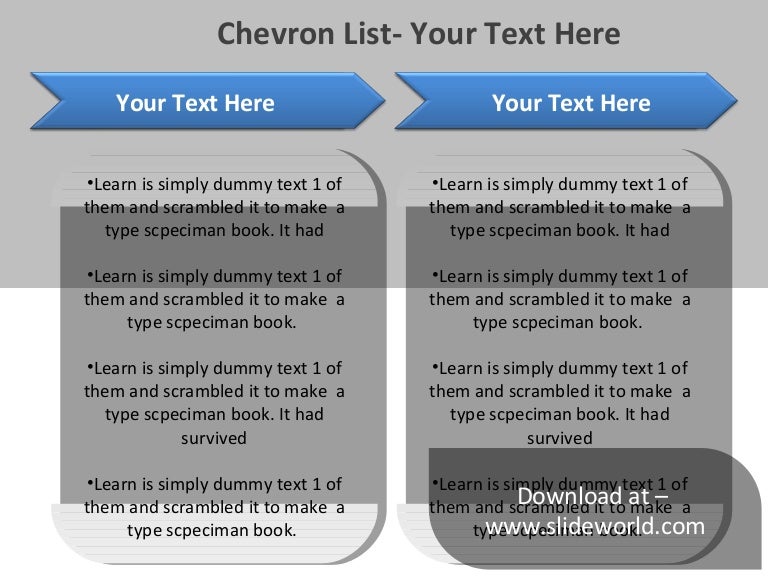 Chevron List PPT Templates