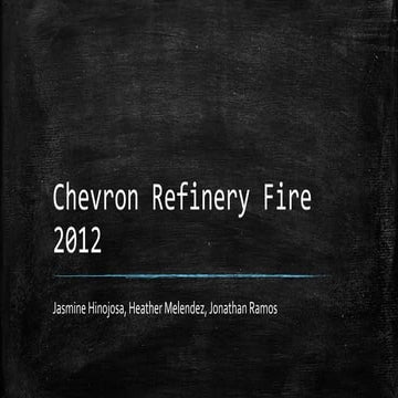 Chevron Refinery Fire 2012 