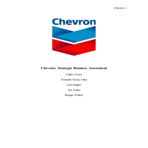 Chevron Strategic Business Analysis