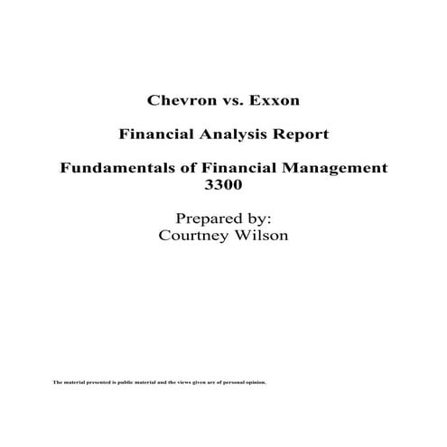 Chevron Vs. Exxon Final Report[1]