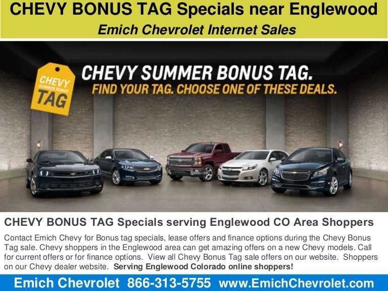 Chevy Bonus Tag Specials near Englewood CO