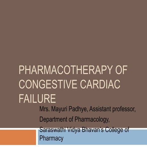 Drugs for heart failure | PPTX