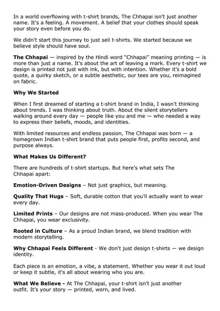 From Dreams to Threads: The Story Behind The Chhapai