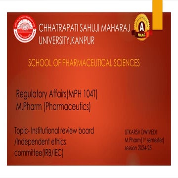 Institutional review board (IRB) and independent ethics committee (IEC)