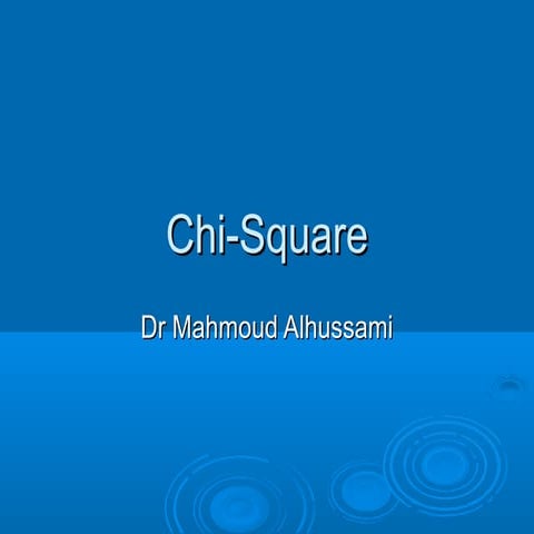 Chi square mahmoud