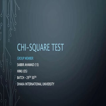Chi square test