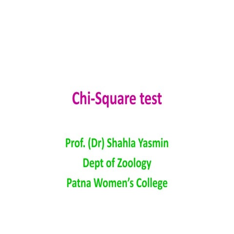 Chi square test