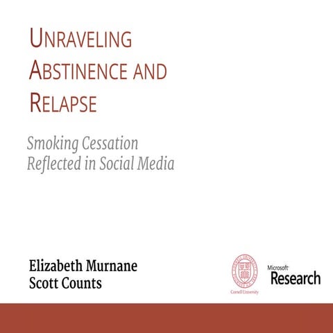 Unraveling Abstinence and Relapse: Smoking Cessation Reflected in Social Media