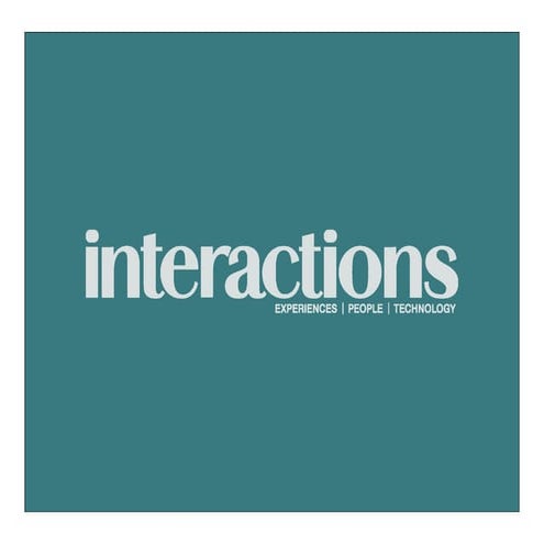 CHI 2008 interactions magazine session