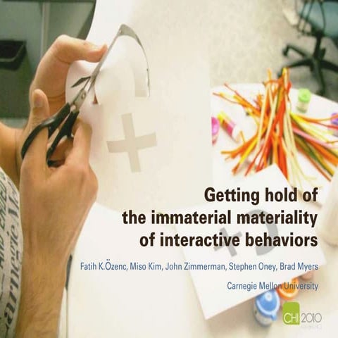 Crafting the Immaterial Materiality