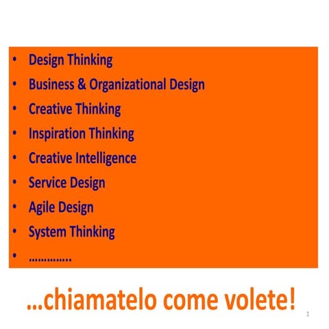 Chiamatelo come volete!