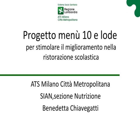 Progetto Menu 10 e lode