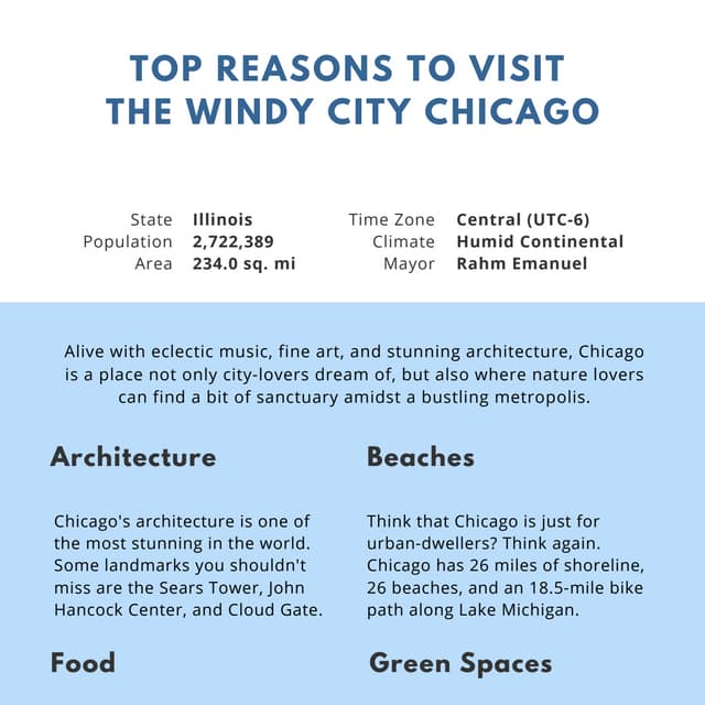Top reasons to visit Chicago | PDF
