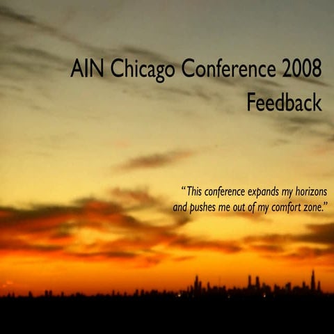 Chicago Improv Conference 2008 - Feedback