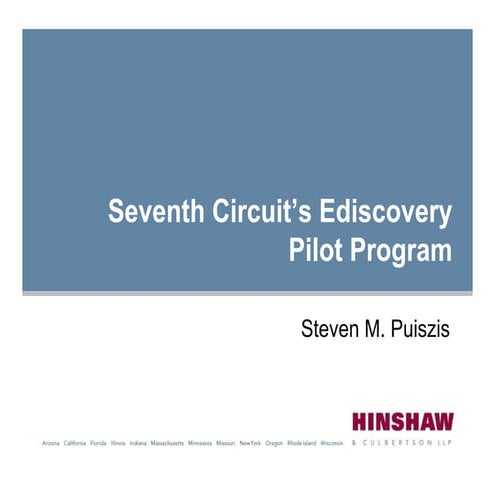 Seventh Circuit Ediscovery Pilot Program