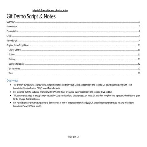 Chicago alm user group   git demo script and notes