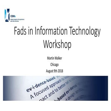 Technology fads: Weighing risks and benefits