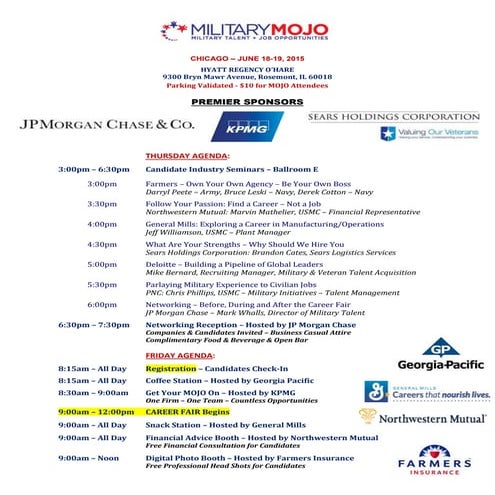 Chicago mojo program of events