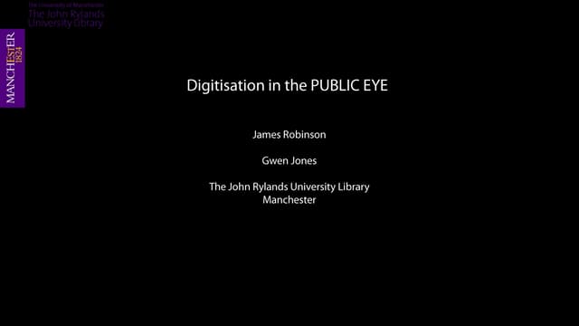 Digitisation in the Public Eye 