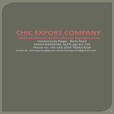 Chic export company_catalogue